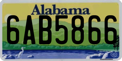 AL license plate 6AB5866