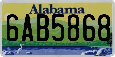 AL license plate 6AB5868