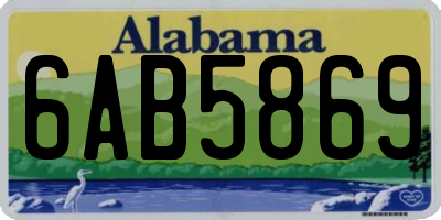 AL license plate 6AB5869