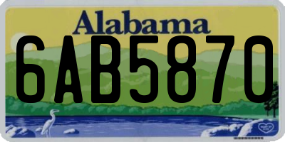 AL license plate 6AB5870