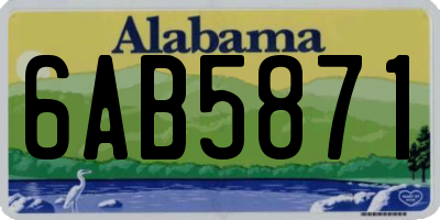 AL license plate 6AB5871