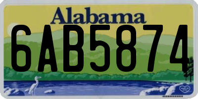 AL license plate 6AB5874