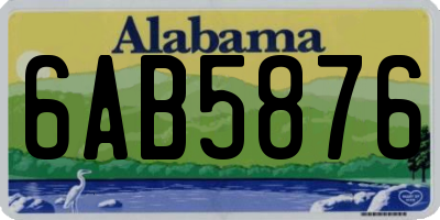 AL license plate 6AB5876