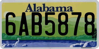 AL license plate 6AB5878