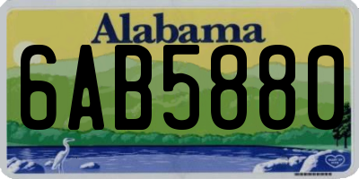 AL license plate 6AB5880