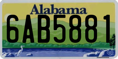 AL license plate 6AB5881
