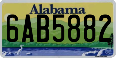 AL license plate 6AB5882