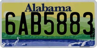 AL license plate 6AB5883