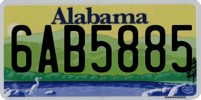 AL license plate 6AB5885