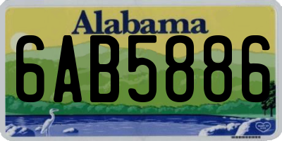 AL license plate 6AB5886