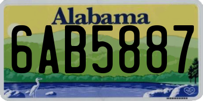 AL license plate 6AB5887