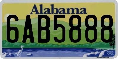 AL license plate 6AB5888