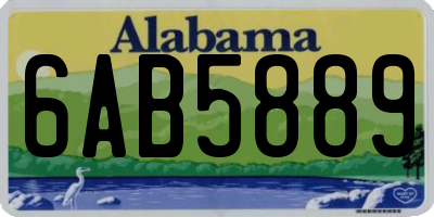 AL license plate 6AB5889