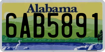 AL license plate 6AB5891