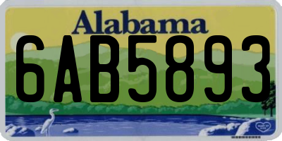 AL license plate 6AB5893