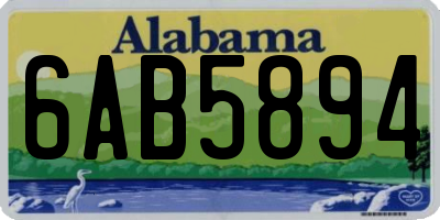 AL license plate 6AB5894
