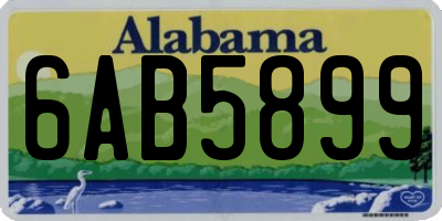 AL license plate 6AB5899