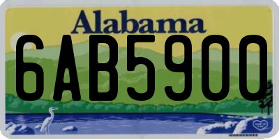 AL license plate 6AB5900