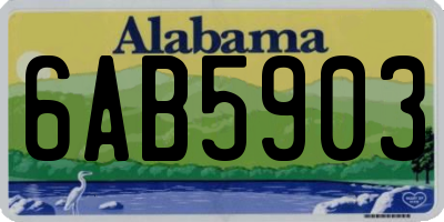 AL license plate 6AB5903
