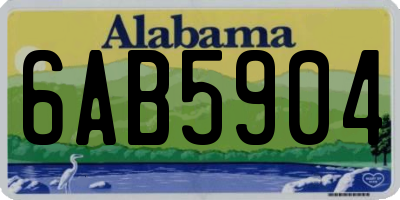 AL license plate 6AB5904