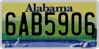 AL license plate 6AB5906