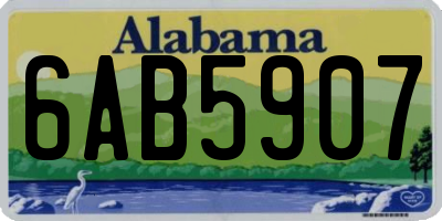 AL license plate 6AB5907