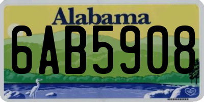 AL license plate 6AB5908
