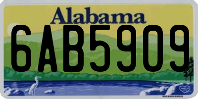 AL license plate 6AB5909