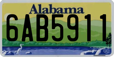 AL license plate 6AB5911