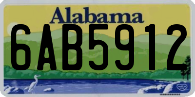 AL license plate 6AB5912