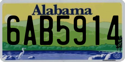 AL license plate 6AB5914