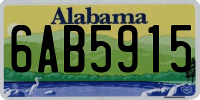 AL license plate 6AB5915