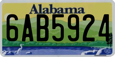 AL license plate 6AB5924