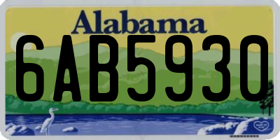 AL license plate 6AB5930