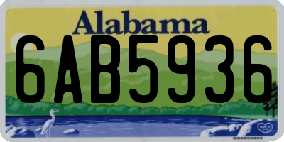 AL license plate 6AB5936