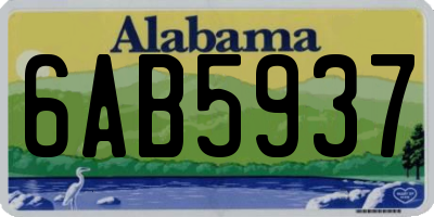 AL license plate 6AB5937