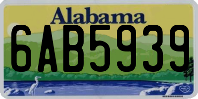 AL license plate 6AB5939