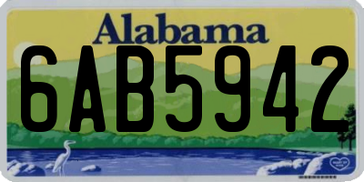 AL license plate 6AB5942
