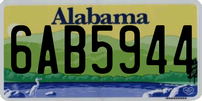 AL license plate 6AB5944