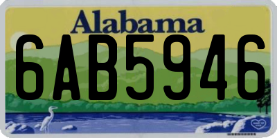 AL license plate 6AB5946