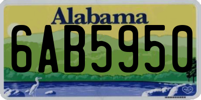 AL license plate 6AB5950