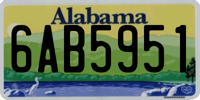 AL license plate 6AB5951