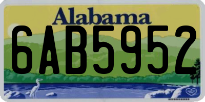 AL license plate 6AB5952