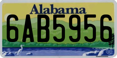 AL license plate 6AB5956