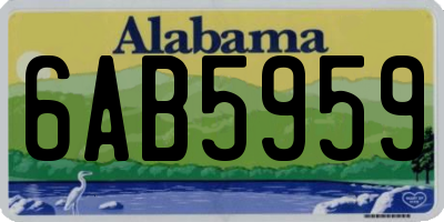 AL license plate 6AB5959