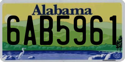 AL license plate 6AB5961