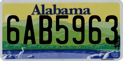 AL license plate 6AB5963