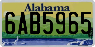 AL license plate 6AB5965