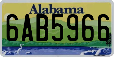 AL license plate 6AB5966