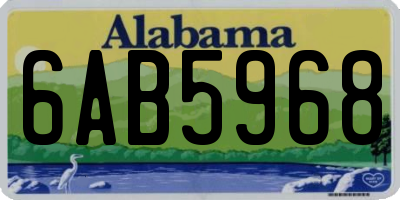 AL license plate 6AB5968